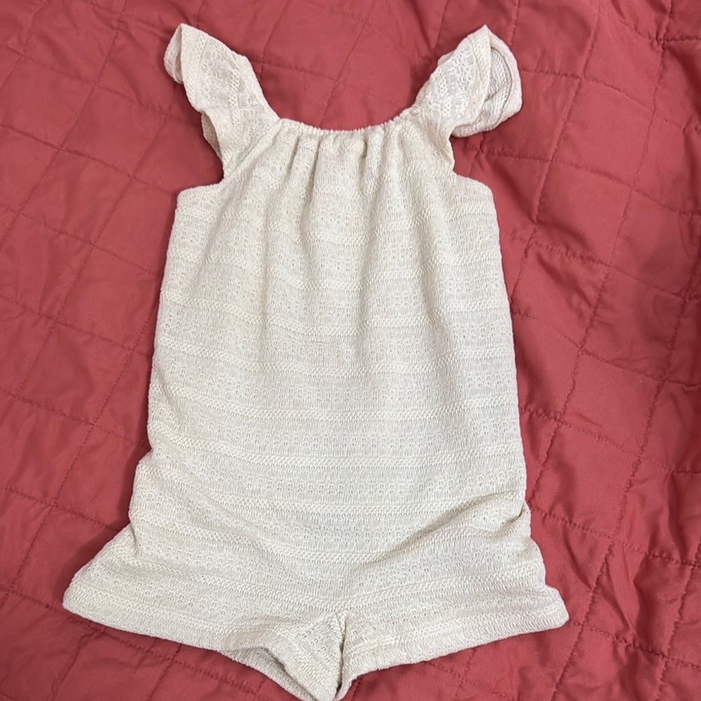 GAP Baby Cream and Coral Outfit